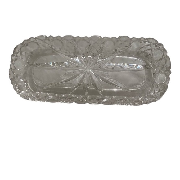 Antique Cut Crystal Trinket Box with Sterling Lid, UK - Picture 3 of 16